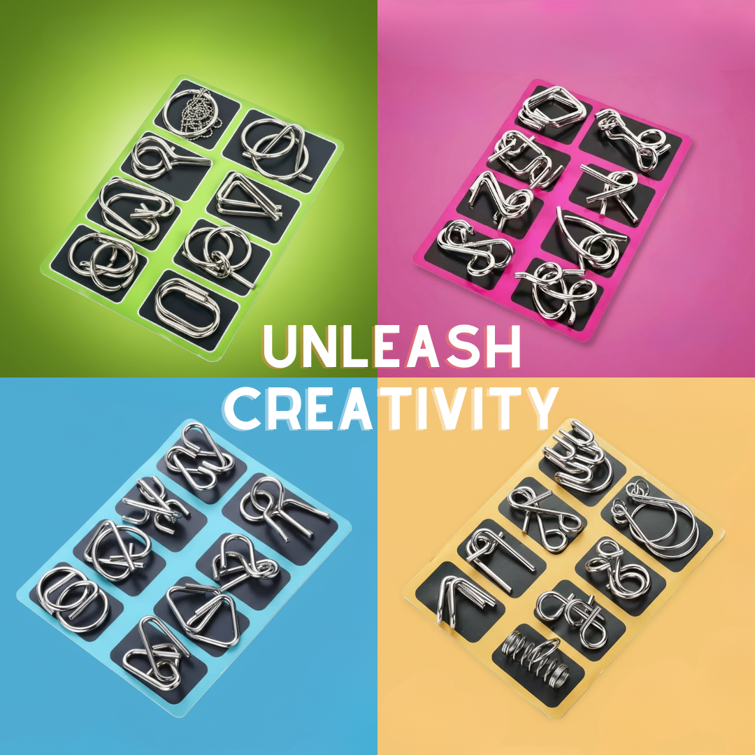 AEXZR® Metal Brain Teaser Puzzles | The Ultimate Screen-Free Challenge