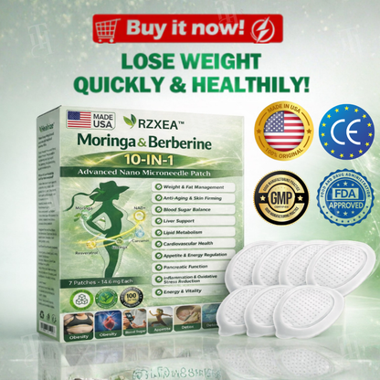 🏆 Official Store | RZXEA™ Moringa & Berberine Nano Patch — Limited Edition