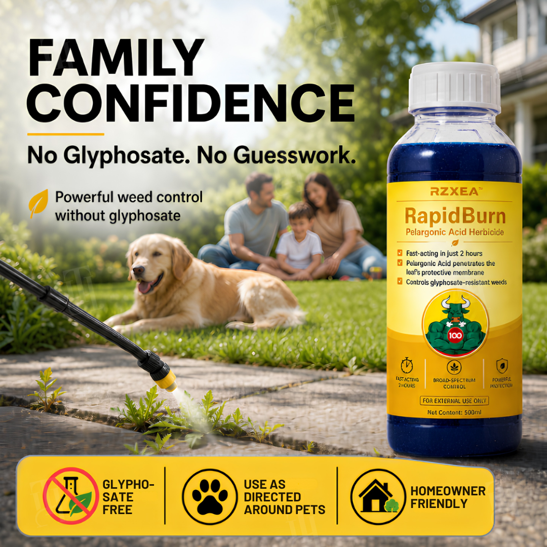 ✨ From Stubborn Weeds to Pristine Yard! | ⏱️ See Visible Wilting in Just 4 Hours! | RZXEA™ RapidBurn Contact Herbicide