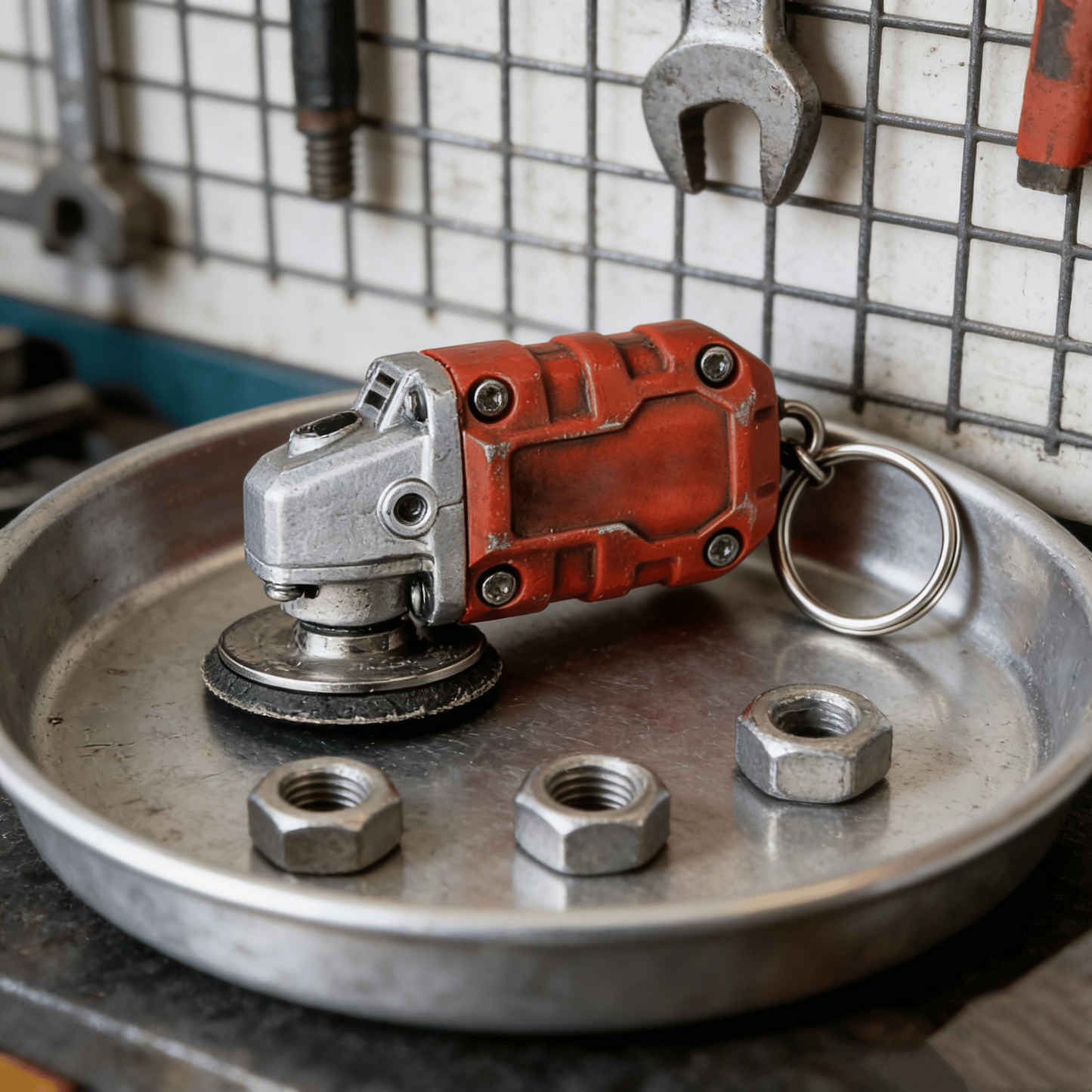 CZTICLE®🛠️2-in-1  Mini Grinder Keychain: On-the-Go Smoothing Tool + Tool Enthusiast Collectible
