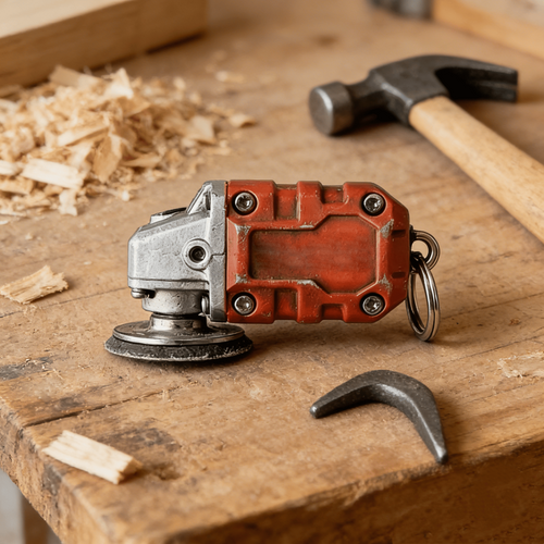 CZTICLE®🛠️2-in-1  Mini Grinder Keychain: On-the-Go Smoothing Tool + Tool Enthusiast Collectible