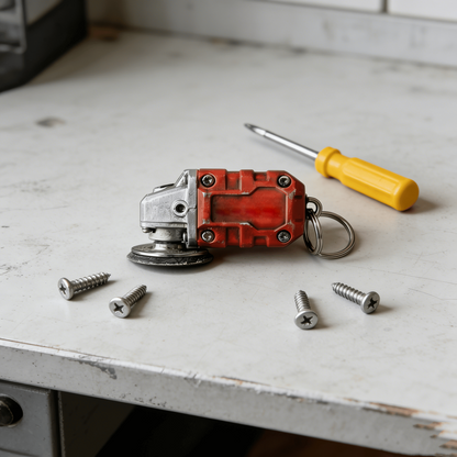 CZTICLE®🛠️2-in-1  Mini Grinder Keychain: On-the-Go Smoothing Tool + Tool Enthusiast Collectible