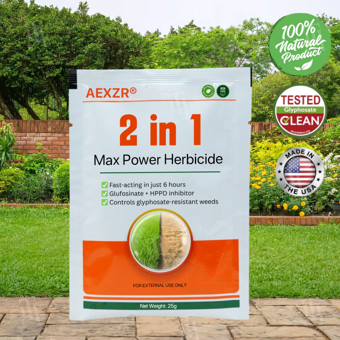 (100% Glyphosate-Free) | ⏳ Watch Weeds Wither in 6 Hours! AEXZR® 2-in-1 Max Power Herbicide