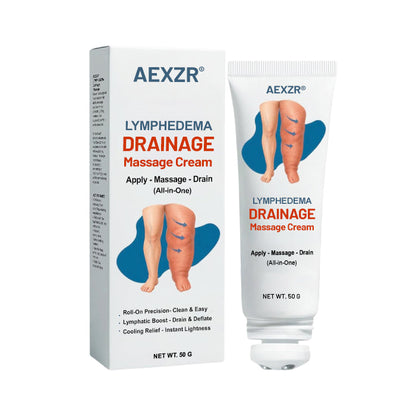 AEXZR® Advanced Lymphatic Drainage Massage Cream - Fast Relief for Swelling, Edema & Leg Heaviness - Natural Herbal Formula for Body Detox & Circulation Support 🌿✨