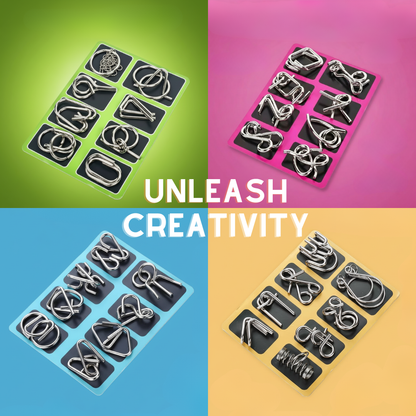 AEXZR® Metal Brain Teaser Puzzles | The Ultimate Screen-Free Challenge