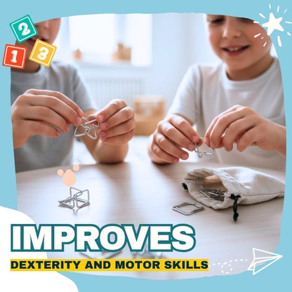 AEXZR® Metal Brain Teaser Puzzles | The Ultimate Screen-Free Challenge