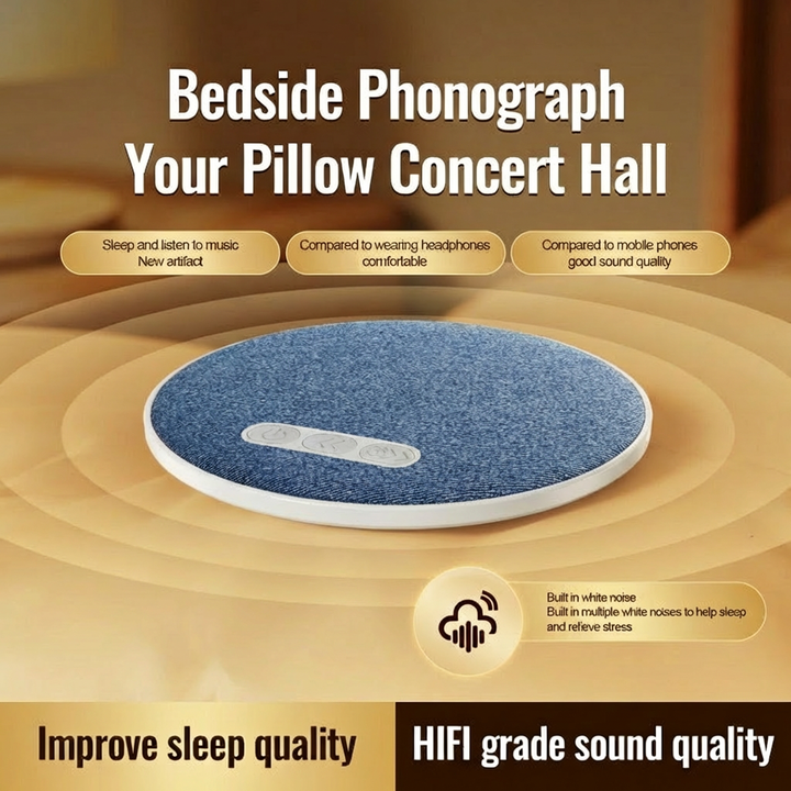 🌟 Official Store | 🛡️ Sleep Better Without Earbuds! CZTICLE® Bone Conduction Bedside Speaker