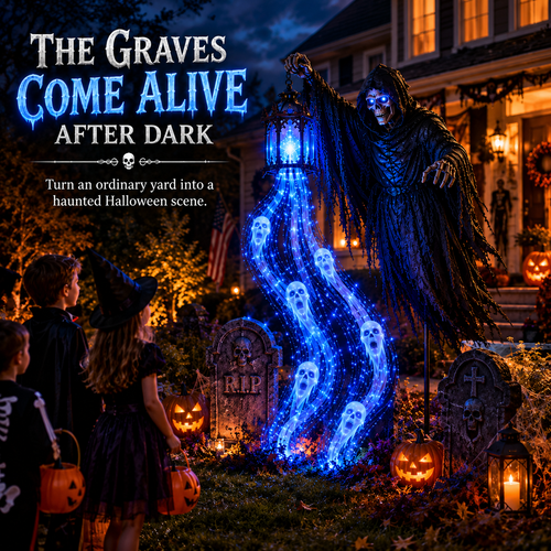 ⚡⚡⚡LAST 44 PCS LEFT!!! 🎁Today 50% OFF🎁💀Halloween Soul Harvester Animated Garden Light