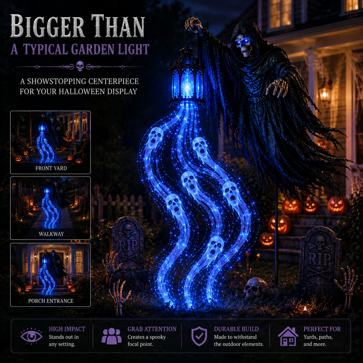 ⚡⚡⚡LAST 44 PCS LEFT!!! 🎁Today 50% OFF🎁💀Halloween Soul Harvester Animated Garden Light