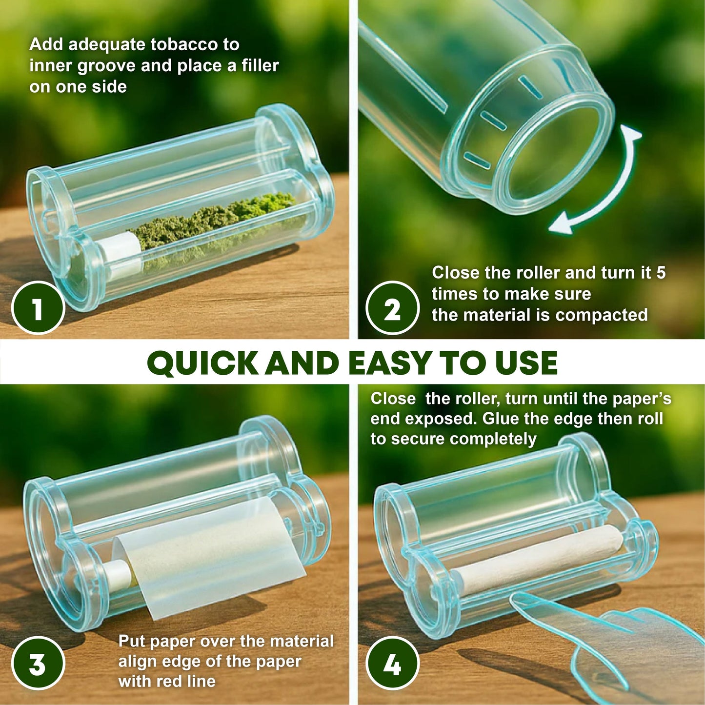🌟 Official Store | 🛡️ Perfect Rolls in Seconds! AEXZR® SmartRoll Portable Cigarette Roller