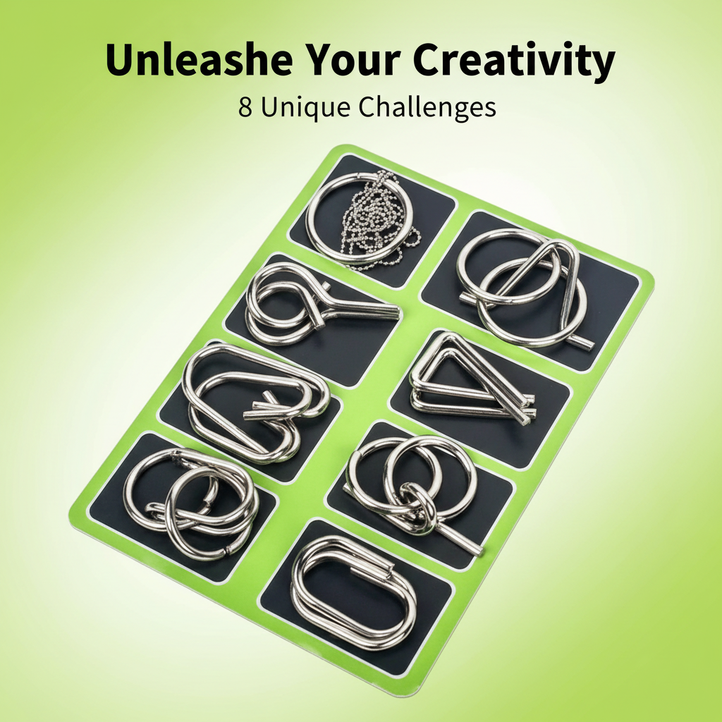 AEXZR® Metal Brain Teaser Puzzles | The Ultimate Screen-Free Challenge