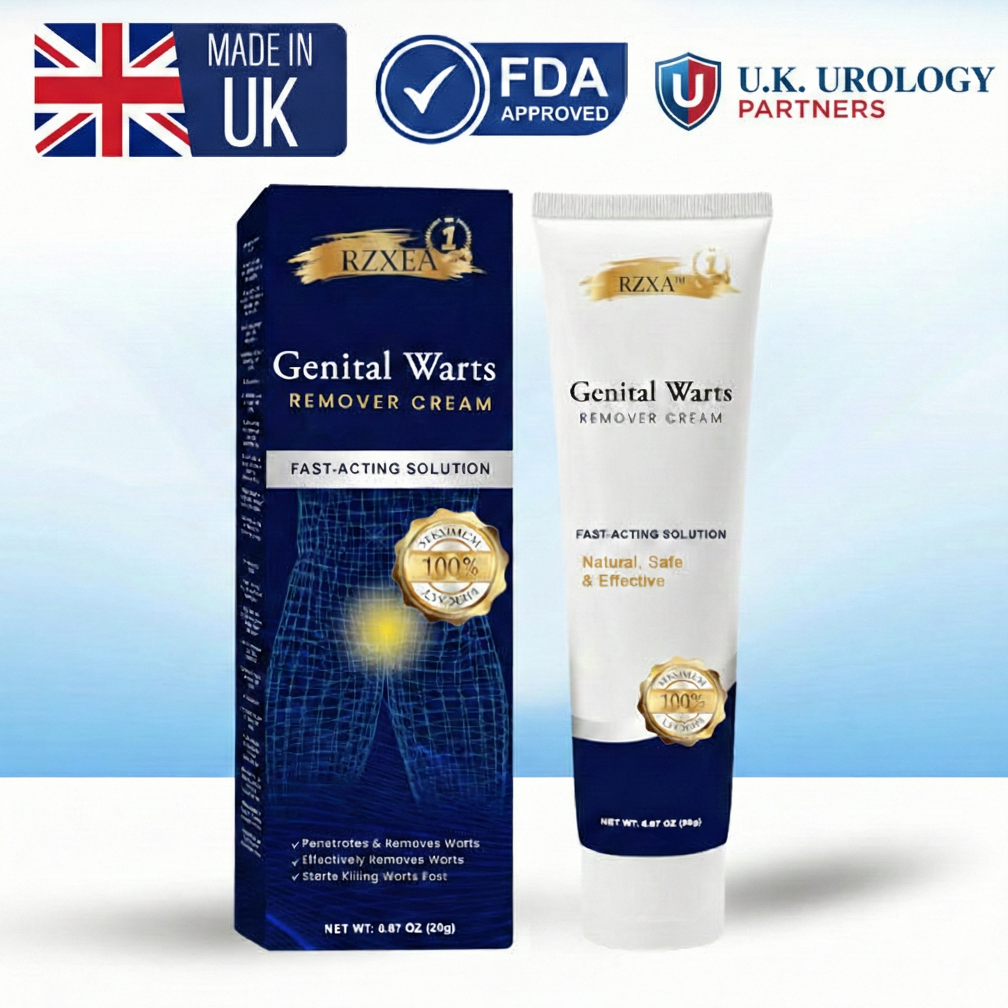 🌟 Official Store | 🛡️ Painless Removal in Just 3 Days! Clinical-Grade Sensitive Formula. RZXEA™ Genital Warts Remover Cream