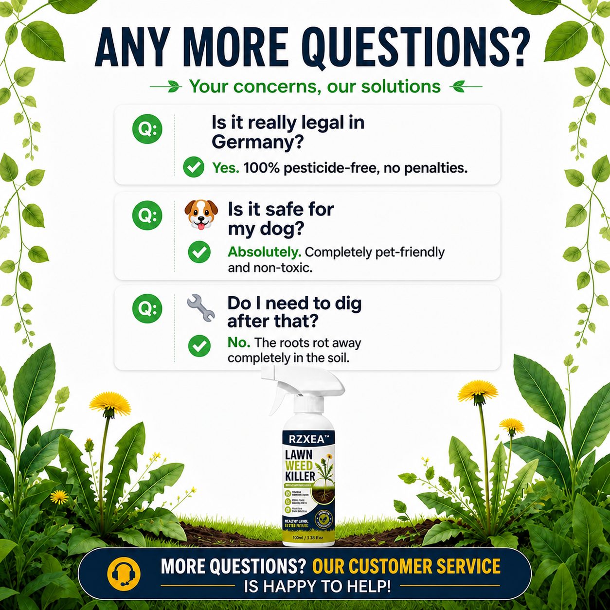 ⚡ [Easy and stress-free weeding in the garden] Herbicide for domestic use