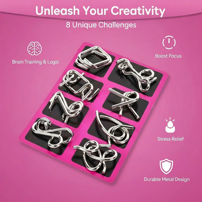 AEXZR® Metal Brain Teaser Puzzles | The Ultimate Screen-Free Challenge