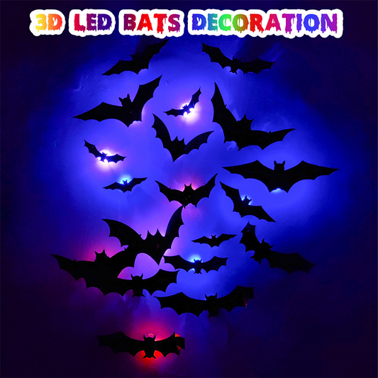 ⚡⚡⚡LAST 44 PCS LEFT!!! 🦇Halloween 3D Bat LED Wall Light Decor