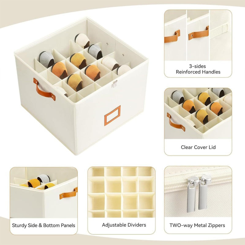👟 50% OFF NOW!📦Shoe Storage Box for Closet Foldable Organiser with Clear Lid & Reinforced Handles Fits 16-Pair Slippers Space-Saving Bin for Closet Organisation✨