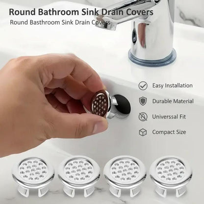 Round Bathroom Sink Basin Overflow Hole Cover