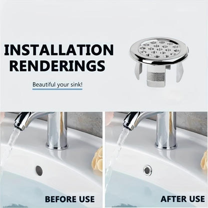 Round Bathroom Sink Basin Overflow Hole Cover