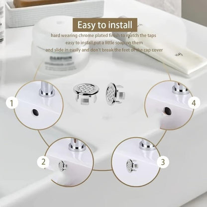 Round Bathroom Sink Basin Overflow Hole Cover